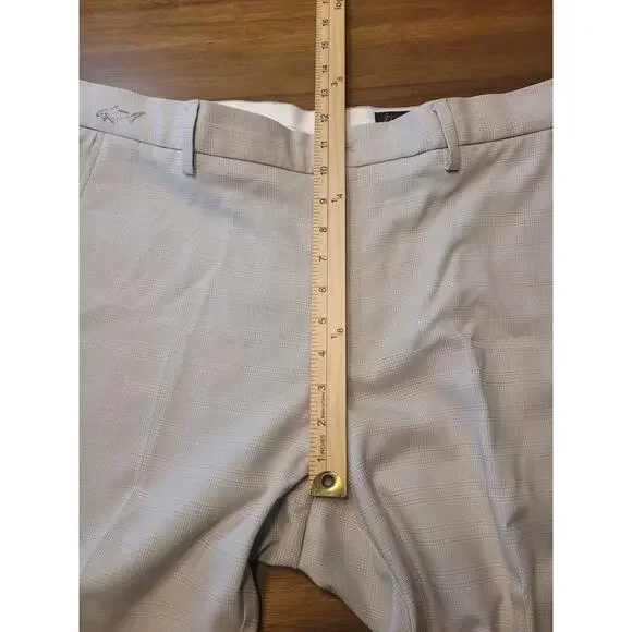 Greg Norman Men’s 36 Pants Check Golf Performance Travel Resort Athleisure